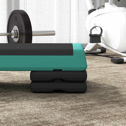 Stepper aerobic reglabil cu suprafață antiderapantă, verde