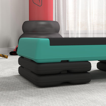 Stepper aerobic reglabil cu suprafață antiderapantă, verde