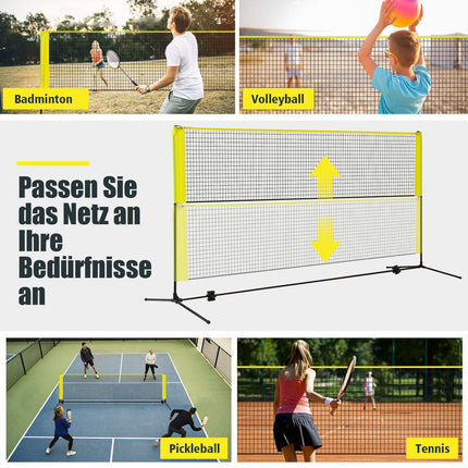 Set plasă de badminton reglabilă cu suport, volane, geantă