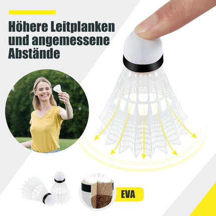 Set plasă de badminton reglabilă cu suport, volane, geantă