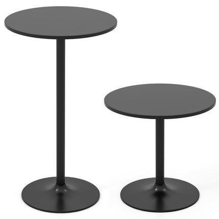 Set masă bistro reglabilă – 2 înălțimi, diametru 60 cm, negru