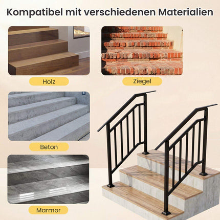 Balustrade exterioare negre reglabile, pachet de 2, metal galvanizat