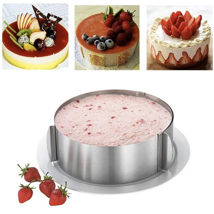 Margine reglabilă pentru formă de tort, oțel inoxidabil, 16-30 cm