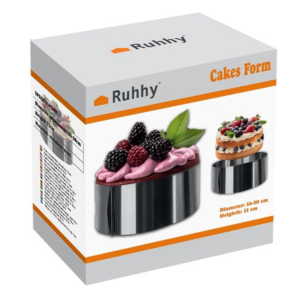 Margine reglabilă pentru formă de tort, oțel inoxidabil, 16-30 cm