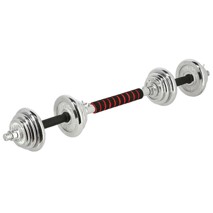Haltere reglabile cromate cu carcasă, set de 20 kg