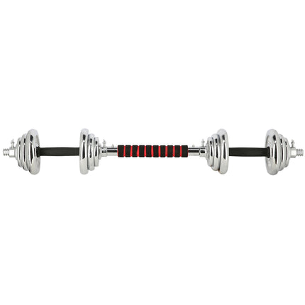 Haltere reglabile cromate cu carcasă, set de 20 kg