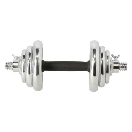 Haltere reglabile cromate cu carcasă, set de 20 kg