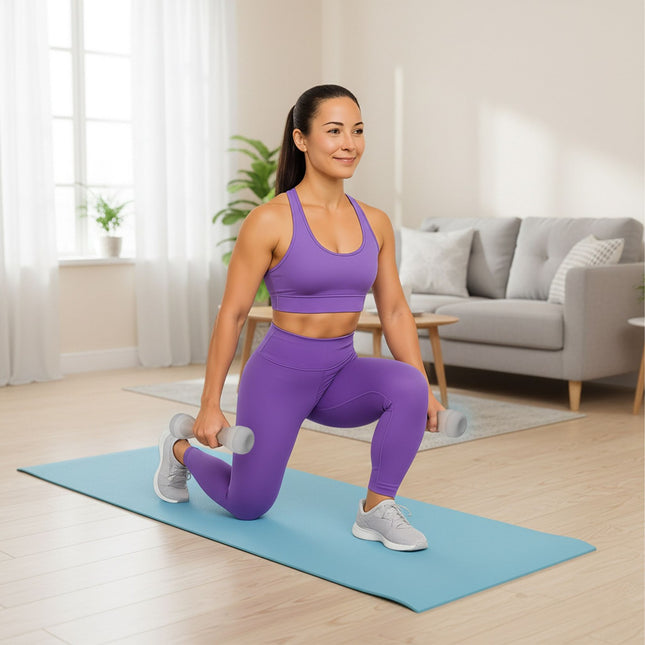 Set gantere reglabile, prindere ergonomică, fitness acasă