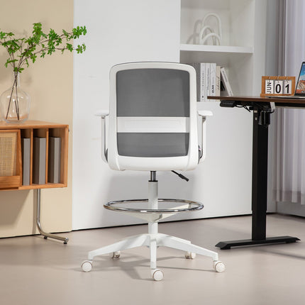 Scaun de birou cu plasă ergonomică reglabil cu suport pentru picioare