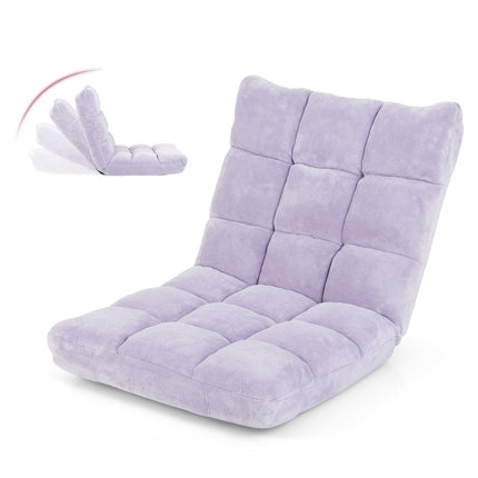 Scaun de podea reglabil – violet, 14 poziții, pliabil