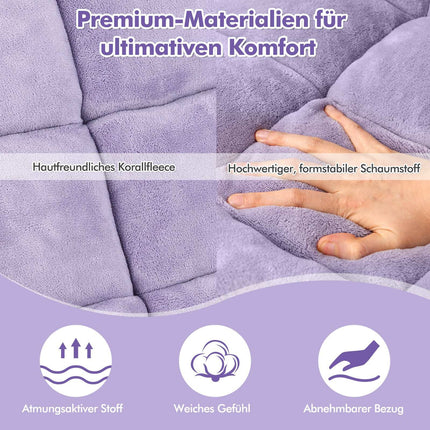 Scaun de podea reglabil – violet, 14 poziții, pliabil