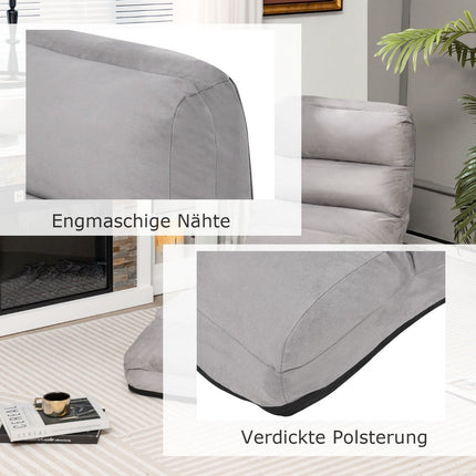 Scaun rabatabil gri reglabil - 175 x 55 x 20 cm, 5 pozitii