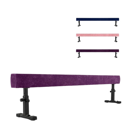 Grindă de gimnastică reglabilă, 226 cm, 3 înălțimi, violet