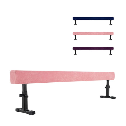 Grindă de gimnastică reglabilă, 226 cm, roz, 3 înălțimi