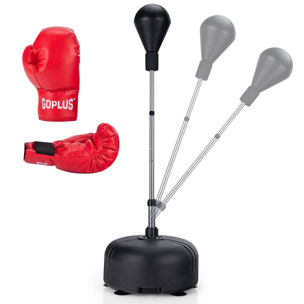 Minge de box cu înălțime reglabilă și suport – neagră, include mănuși