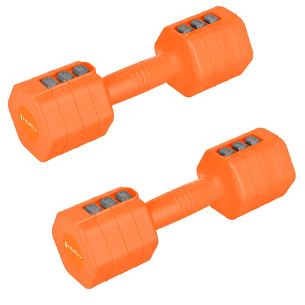 Gantere hexagonale reglabile – 2 x 2,5 kg, schimbare rapidă a greutății