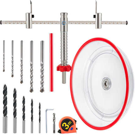 Adjustable Hole Saw Kit 1-5/8 to 8 in, Dust Shield