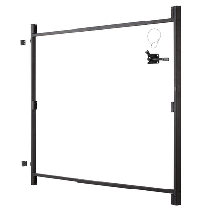 Adjustable Iron Gate Frame Kit, 36-60 In, Anti-Sag Latch