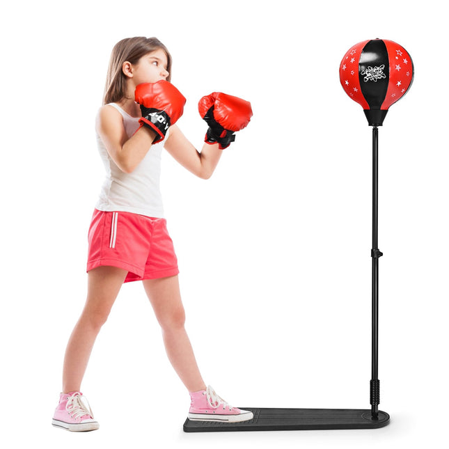 Set de mingi de box reglabile pentru copii cu mănuși, 85-130 cm