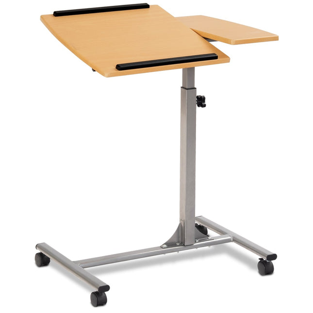 Birou reglabil pentru laptop cu roți, interval de înălțime 64-95 cm