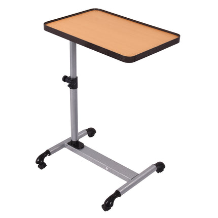 Masă reglabilă pentru laptop cu roți, blat rabatabil 52x34 cm