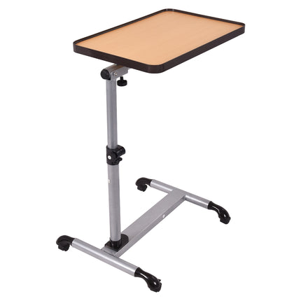 Masă reglabilă pentru laptop cu roți, blat rabatabil 52x34 cm
