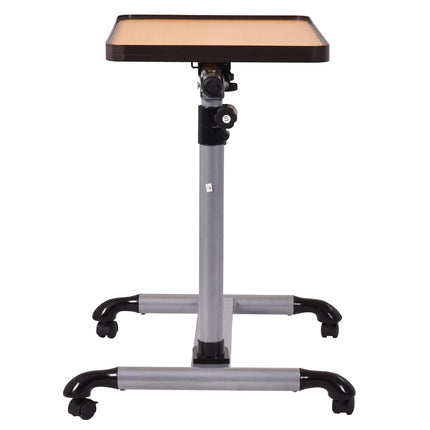 Masă reglabilă pentru laptop cu roți, blat rabatabil 52x34 cm
