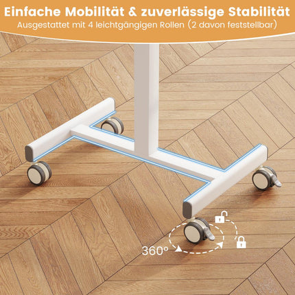 Birou mobil reglabil cu arc pe gaz, 65x48 cm
