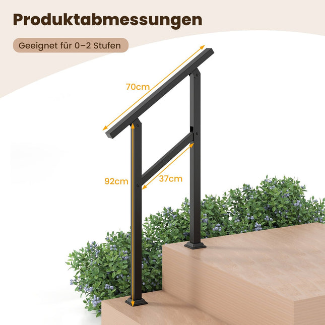 Balustradă pentru scară exterioară reglabilă, 70 cm, metal, capacitate 150 kg