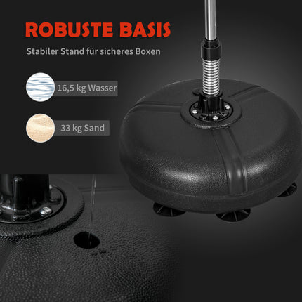 Set mingi de box reglabile cu mănuși – Negre, 133-151 cm