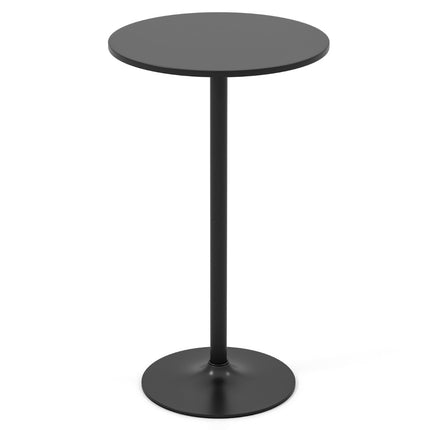 Masă bistro rotundă reglabilă – 60 cm, neagră, 2 înălțimi