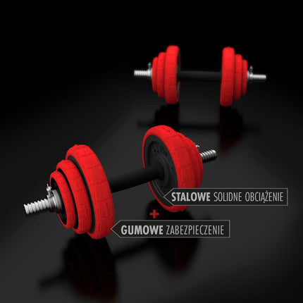 Haltere cauciucate reglabile 20 kg