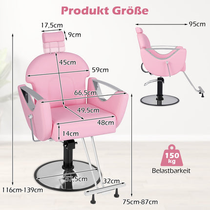 Scaun de salon reglabil cu tetieră și pompă hidraulică
