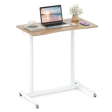 Birou reglabil, tip sit-stand, în formă de C, 70-106 cm, mobil