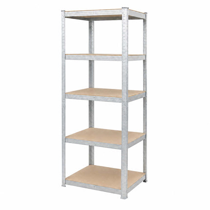 Adjustable Steel Storage Rack with 5 Tiers, 875 kg Max Load, Silver