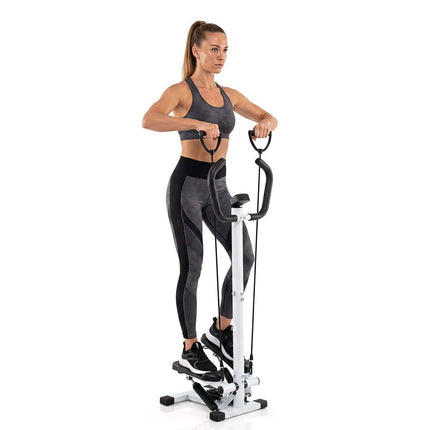 Stepper reglabil cu ghidon și benzi de rezistență