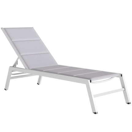 Șezlong reglabil, material respirabil, cadru din aluminiu