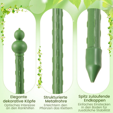 Set suport reglabil pentru plante de roșii – pachet de 2, metal, 3 înălțimi