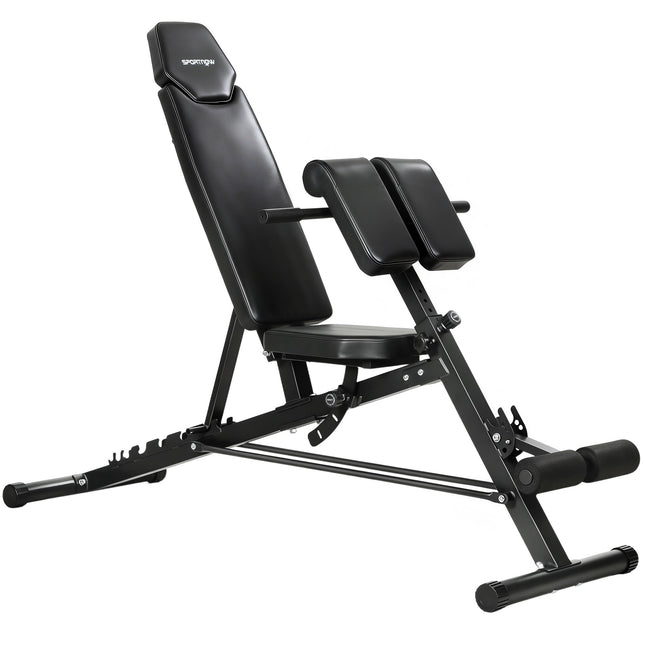 Adjustable Weight Bench with 6-Position Backrest, Black