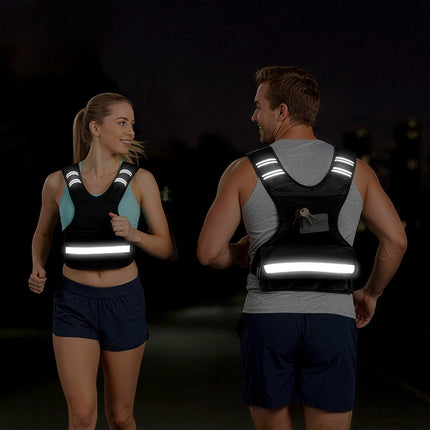 Adjustable Weighted Vest 4.7 kg, 6 Weights, Reflective