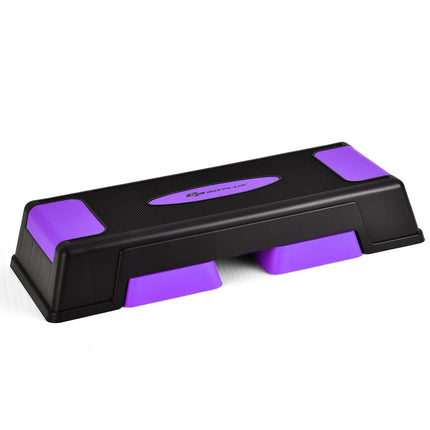 Platformă aerobică cu trepte, înălțime reglabilă pe 3 niveluri, violet