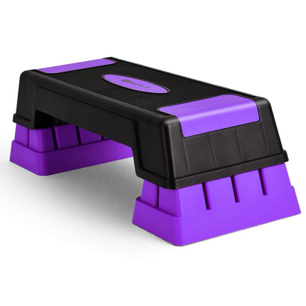 Platformă aerobică cu trepte, înălțime reglabilă pe 3 niveluri, violet
