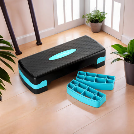Platformă Aerobic Step, Black-Mint, Înălțime reglabilă