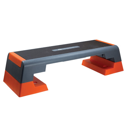 Platformă de trepte aerobică, negru/portocaliu, suprafață anti-alunecare