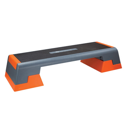 Platformă de trepte aerobică, negru/portocaliu, suprafață anti-alunecare
