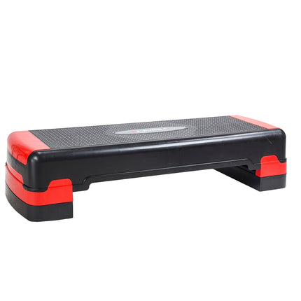 Platformă Aerobic Step, Negru-Roșu, Înălțime reglabilă
