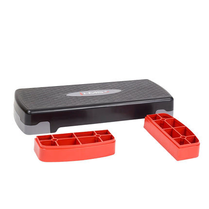 Platformă Aerobic Step, Negru/Roșu, Înălțime reglabilă