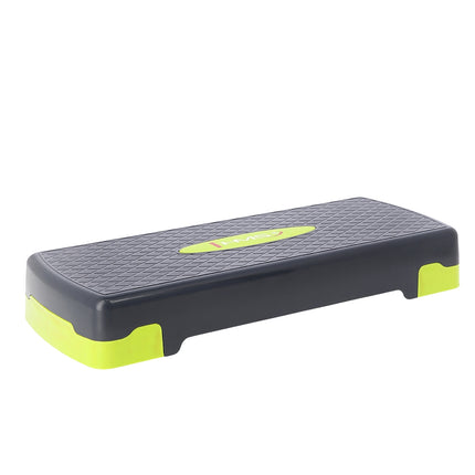 Platformă de trepte aerobică, verde/gri, înălțime reglabilă