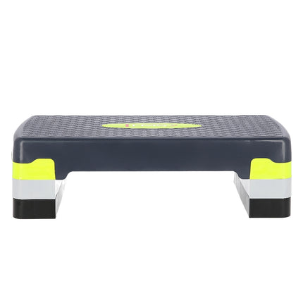 Platformă de trepte aerobică, verde/gri, înălțime reglabilă