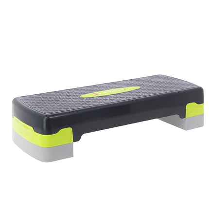 Platformă de trepte aerobică, verde/gri, înălțime reglabilă